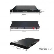 500VA Rack Mount 48 VDC Pure Sine Wave Inverter 1U - Image 2